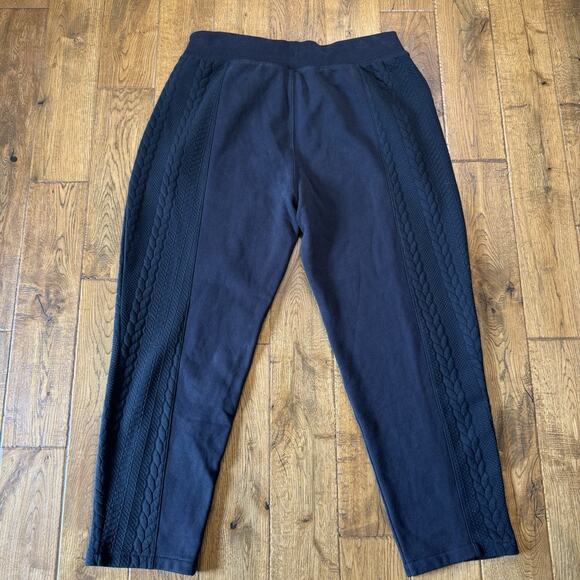 Vintage Champion Sweatpants Womens Sz 2XL Black Reverse Weave Braided Side - Picture 6 of 7